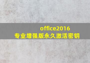 office2016专业增强版永久激活密钥