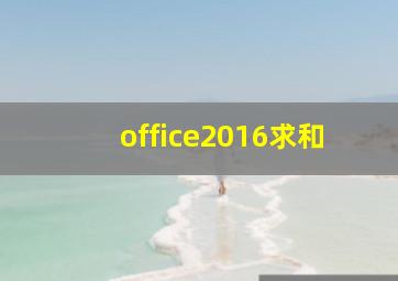 office2016求和