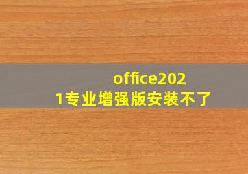 office2021专业增强版安装不了