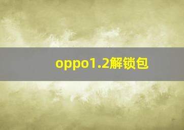 oppo1.2解锁包