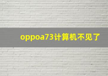 oppoa73计算机不见了