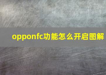 opponfc功能怎么开启图解