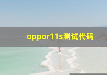 oppor11s测试代码