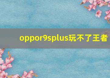 oppor9splus玩不了王者