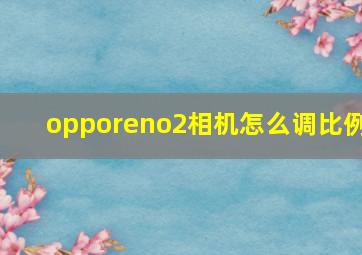 opporeno2相机怎么调比例