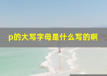 p的大写字母是什么写的啊