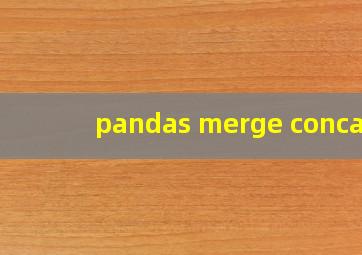 pandas merge concat