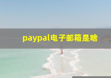 paypal电子邮箱是啥