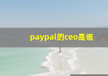 paypal的ceo是谁