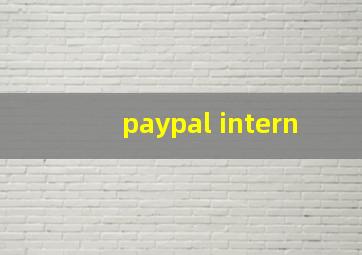 paypal intern