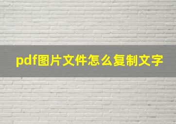 pdf图片文件怎么复制文字