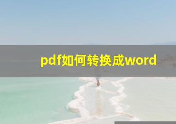 pdf如何转换成word