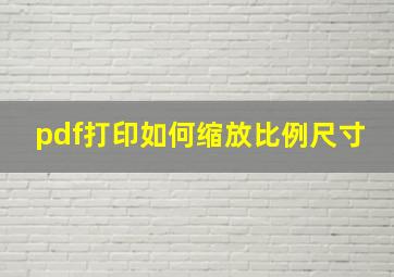 pdf打印如何缩放比例尺寸