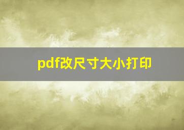 pdf改尺寸大小打印