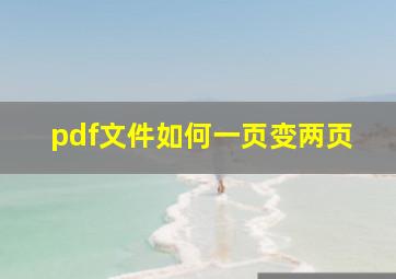 pdf文件如何一页变两页