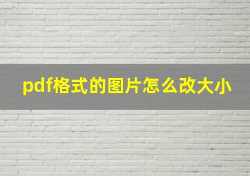 pdf格式的图片怎么改大小