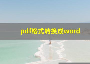 pdf格式转换成word