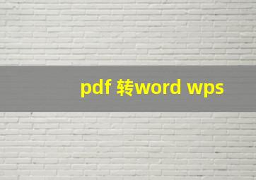 pdf 转word wps