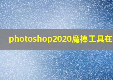 photoshop2020魔棒工具在哪里