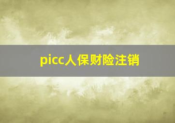 picc人保财险注销