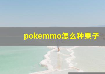 pokemmo怎么种果子