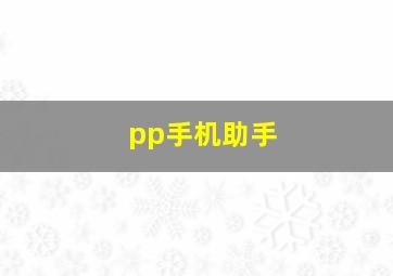 pp手机助手