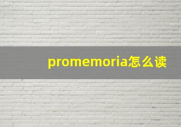 promemoria怎么读