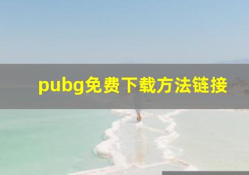 pubg免费下载方法链接