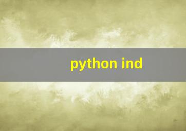 python ind