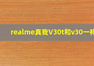 realme真我V30t和v30一样吗