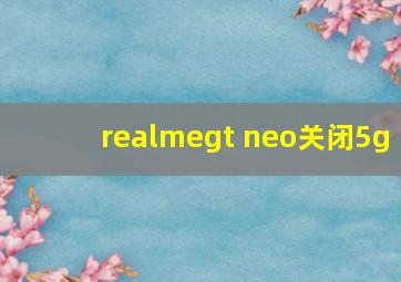 realmegt neo关闭5g