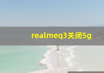 realmeq3关闭5g