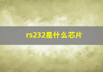 rs232是什么芯片