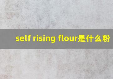 self rising flour是什么粉