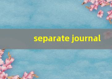 separate journal