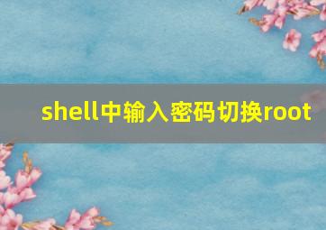 shell中输入密码切换root