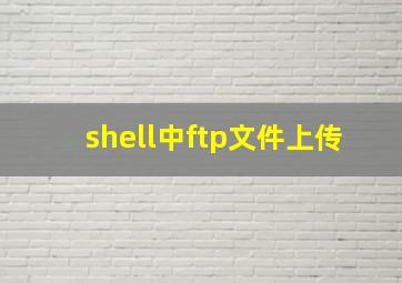 shell中ftp文件上传