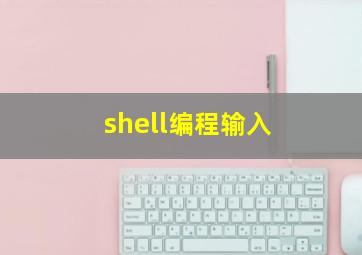 shell编程输入