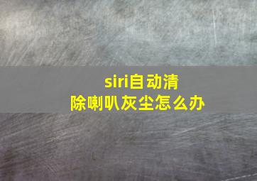 siri自动清除喇叭灰尘怎么办