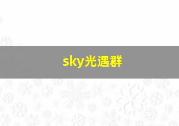 sky光遇群