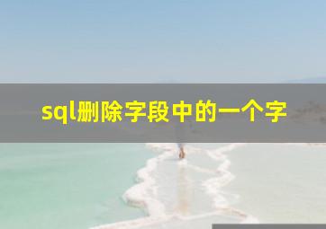 sql删除字段中的一个字