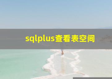 sqlplus查看表空间