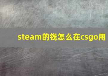 steam的钱怎么在csgo用