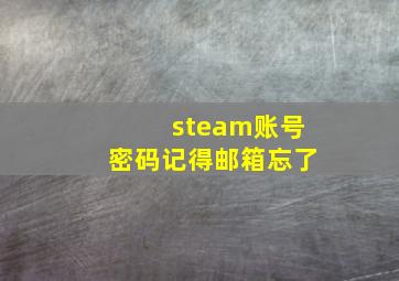 steam账号密码记得邮箱忘了