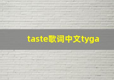 taste歌词中文tyga