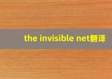 the invisible net翻译