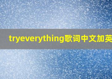 tryeverything歌词中文加英文