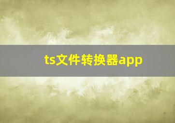 ts文件转换器app