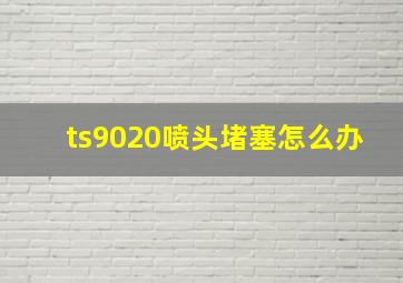 ts9020喷头堵塞怎么办