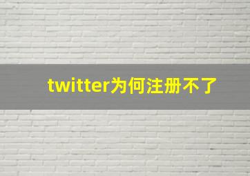 twitter为何注册不了